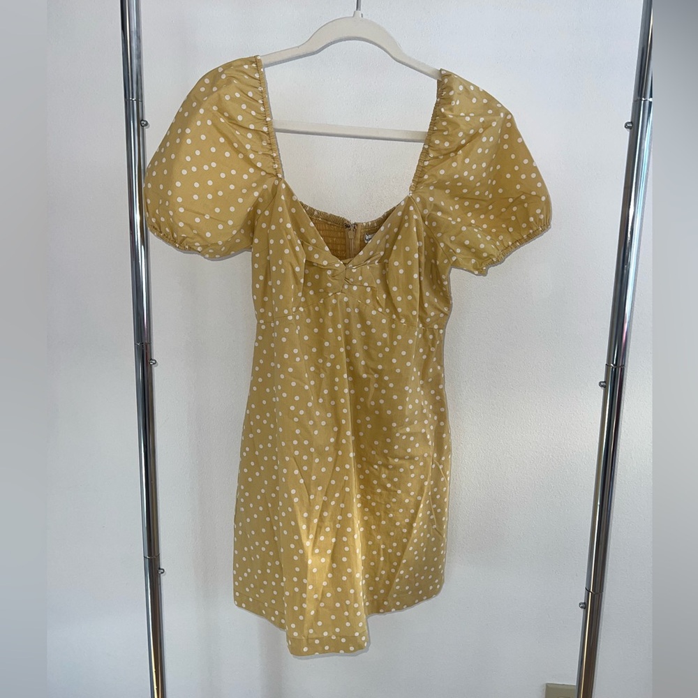 Abercrombie & Fitch Yellow Polka Dot Dress